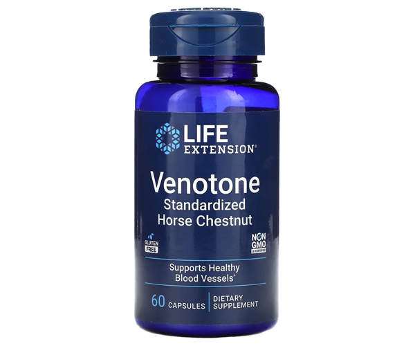 Венотон Экстракт конского каштана Life Extension (Venotone Horse chestnut seed extract) 250 мг 60 капсул
