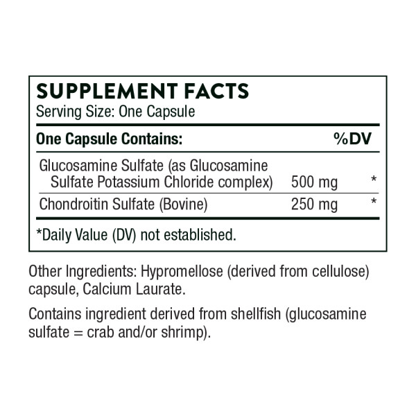 Глюкозамін хондроїтин, Glucosamine & Chondroitin Thorne Research 500 мг/250 мг 90 капсул