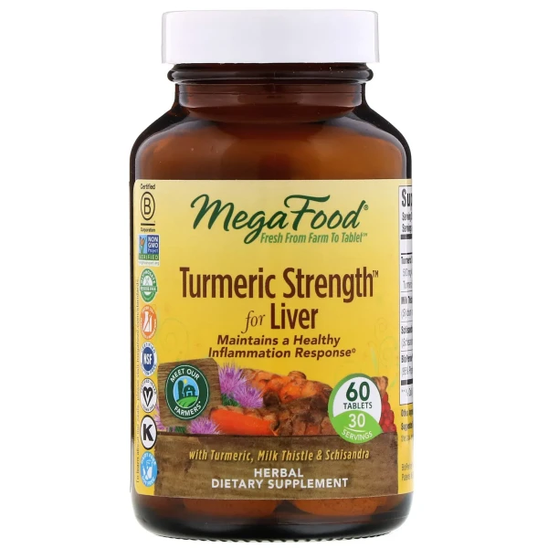 Сила куркумы для печени MegaFood (Turmeric Strength for Liver) 400 мг