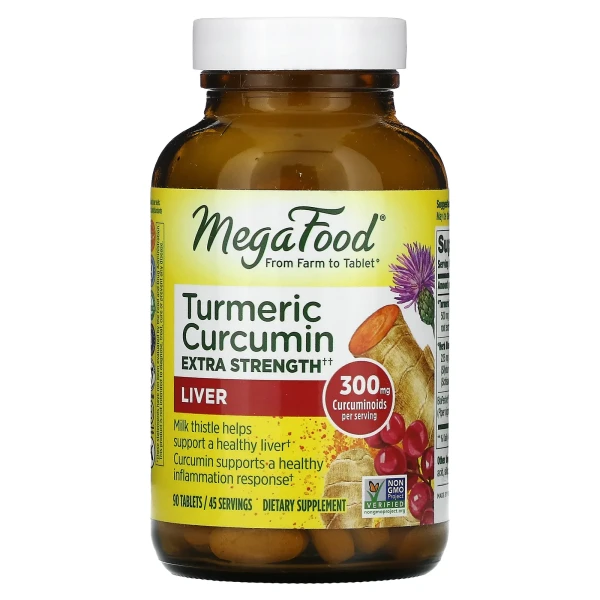 Сила куркумы для печени MegaFood (Turmeric Strength for Liver) 400 мг