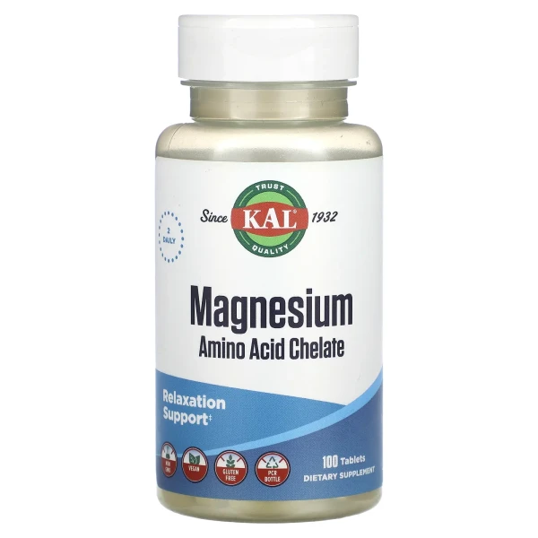 Магній хелат KAL (Magnesium amino acid chelate) 220 мг 100 таблеток