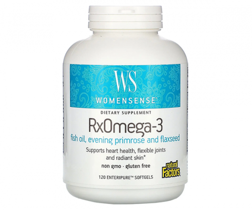 Омега 3 для женщин Natural Factors (WomenSense, RxOmega-3) 120 капсул &mdash; 