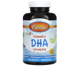 Рыбий жир для детей Carlson Labs (Kids Chewable DHA) 100 мг со вкусом апельсина