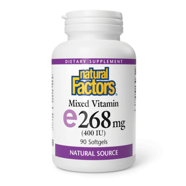 Смешанный витамин E 268 мг (400 МЕ) (Mixed Vitamin E) Natural Factors 90 капсул 