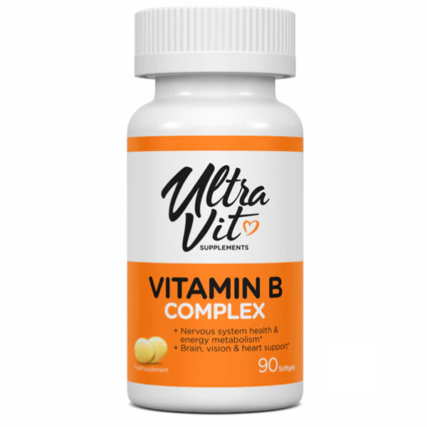 Комплекс вітамінів B UltraVit VPLab (Vitamin B complex) 90 капсул