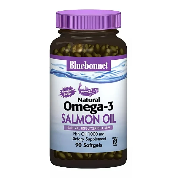 Олія лосося Bluebonnet Nutrition  (Omega-3 Salmon Oil) 1000 мг 
