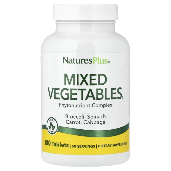 Овочева суміш Natures Plus (Mixed Vegetables) 180 таблеток