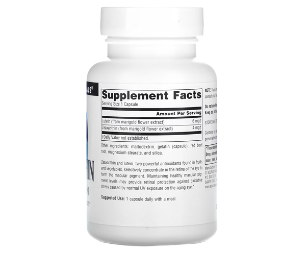 Зеаксантин з лютеїном Source Naturals (Zeaxanthin with Lutein) 60 капсул