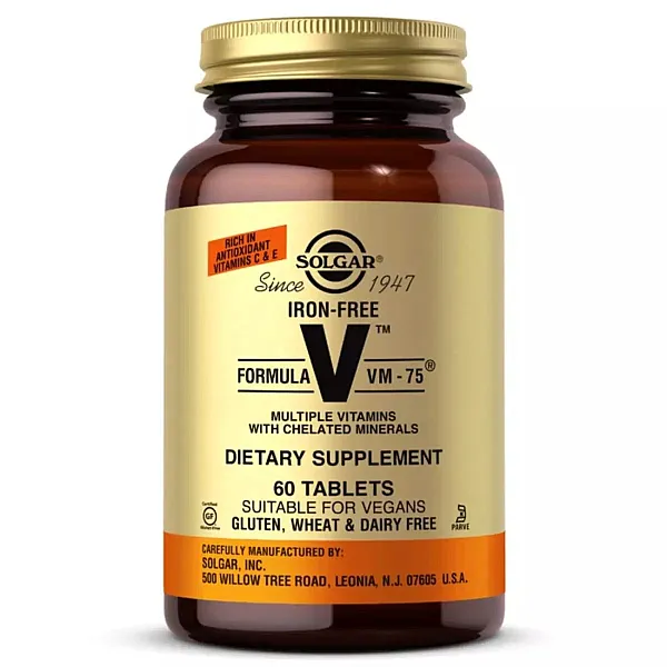 Мультивітаміни VM-75 без заліза Solgar  (Formula VM-75 Multiple Vitamins iron free) 