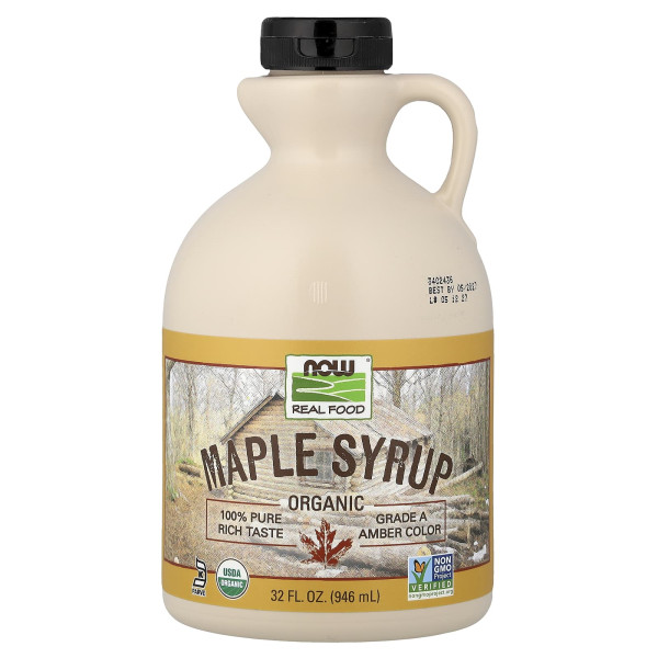 Органічний кленовий сироп класу A бурштинового кольору NOW Foods  (Maple Syrup) 946 мл