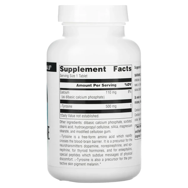 Тирозин Source Naturals (L-Tyrosine) 500 мг 100 таблеток