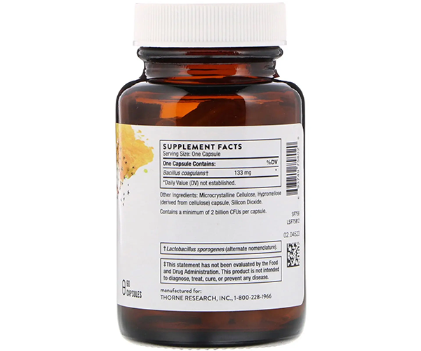 Пробиотик Thorne Research (Bacillus Coagulans) 60 капсул