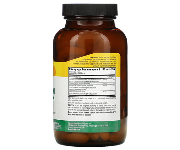 Кальций магний калий Country Life (Calcium Magnesium Potassium) 180 таблеток