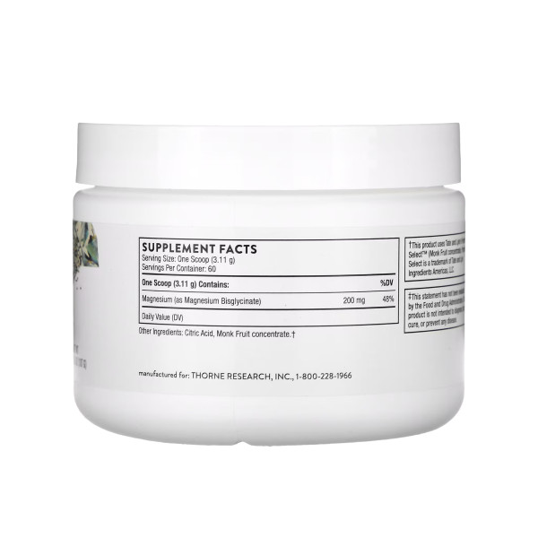 Бисглицинат магния Thorne Research (Magnesium Bisglycinat) 200 мг 187 г