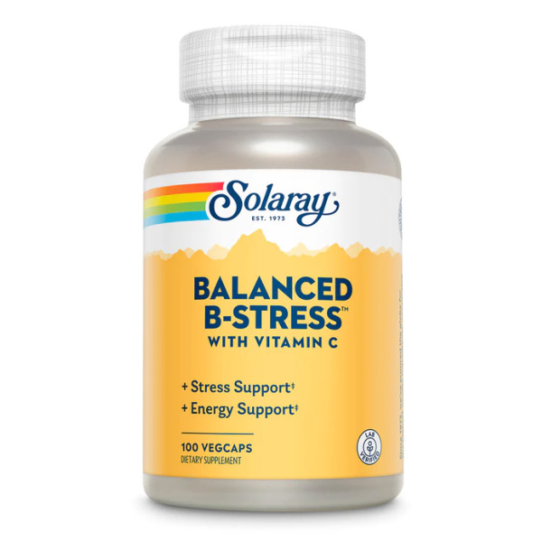 Збалансований B-стрес із вітаміном C Solaray (Balanced B Stress) 100 капсул