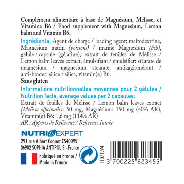 Морський магній В6+ Nutri Expert  (Magnesium marin B6+) 60 капсул