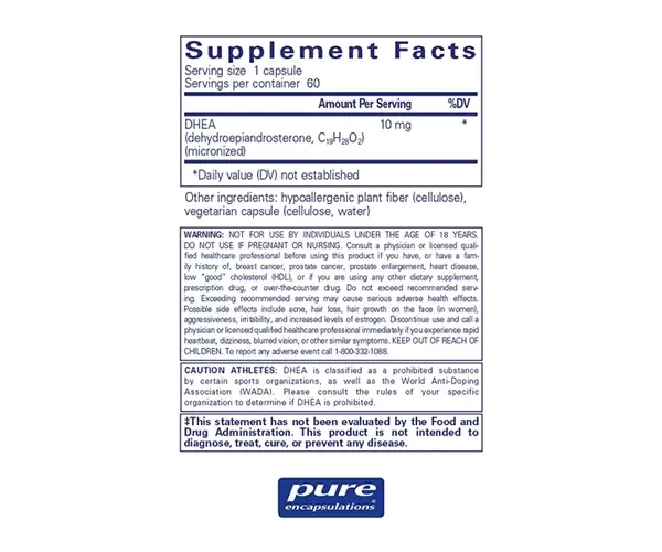 ДГЕА  Pure Encapsulations (DHEA) 10 мг 
