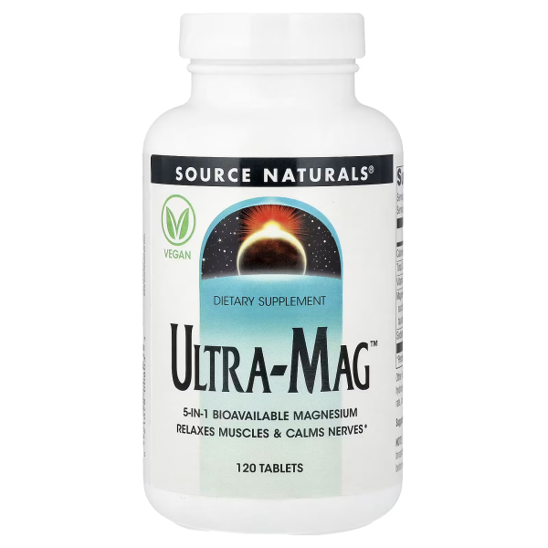 Магний ультра Source Naturals (Ultra-Mag) 200 мг 120 таблеток