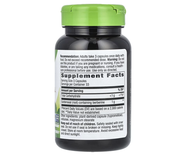 Корінь гідрастису канадського Nature's Way  (Goldenseal root) 1 г 100 капсул