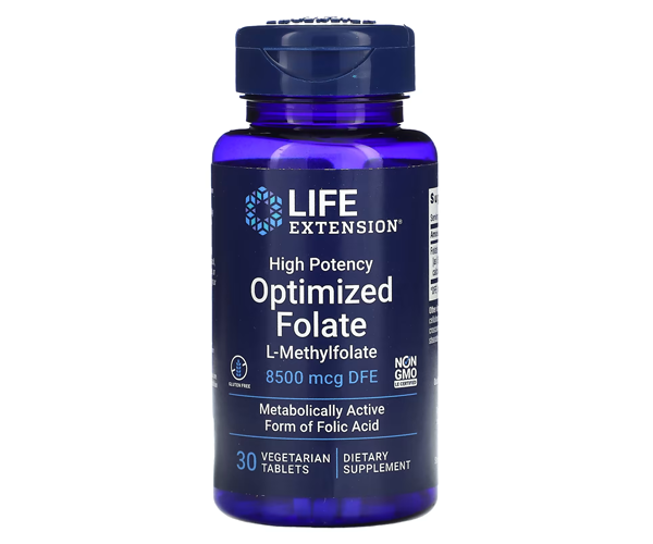 Фолат оптимизированный Life Extension (Optimized folate) 8500 мкг 30 таблеток