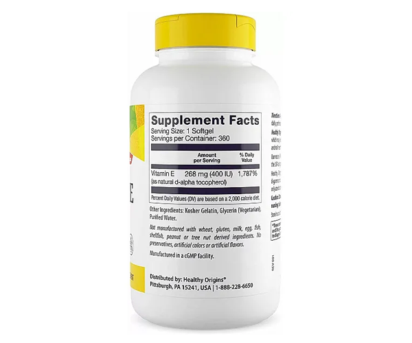 Витамин E Healthy Origins (Vitamin E) 400 МЕ 