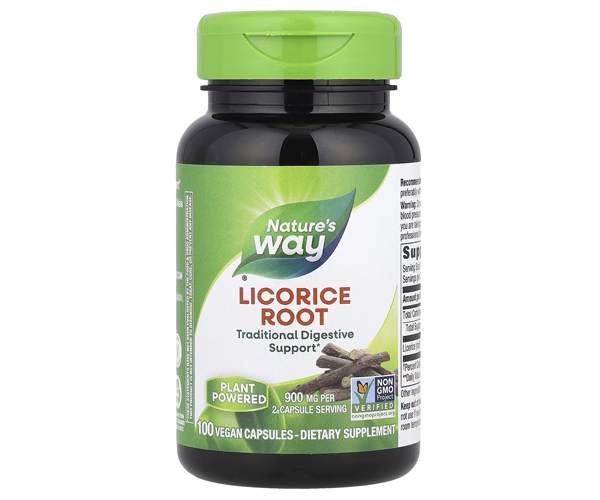 Корінь солодки Nature's Way (Licorice) 900 мг 100 капсул