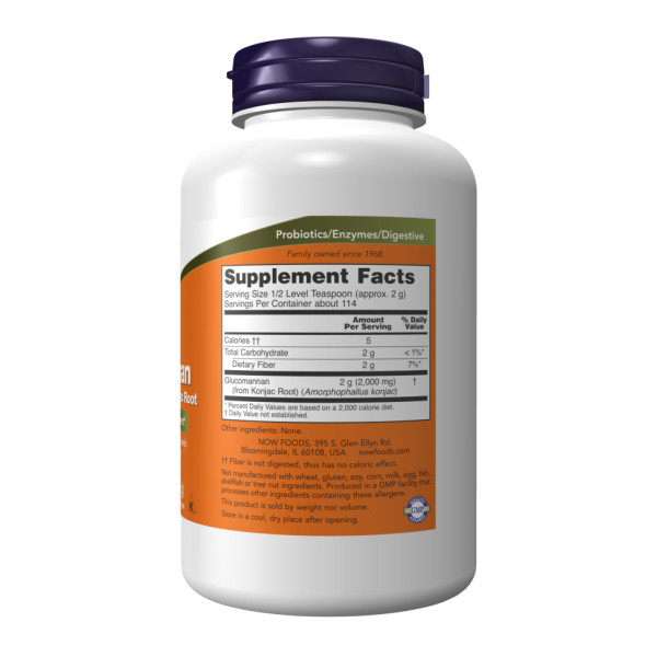 Глюкоманнан Now Foods (Glucomannan) 2000 мг 227 г