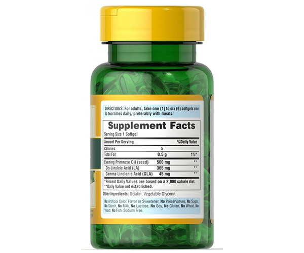 Олія вечірньої примули Puritan's Pride  (Evening primrose oil) 500 мг 100 капсул