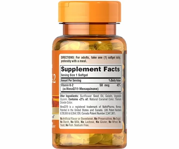 Вітамін К-2 Puritan's Pride  (Vitamin K-2 MenaQ7) 50 мкг 30 капсул