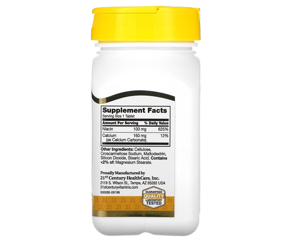 Витамин В3 21st Century (Niacin) 100 мг 110 таблеток