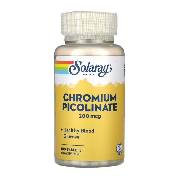 Піколінат хрому 200 мкг Solaray (Chromium Picolinate 200 mcg)