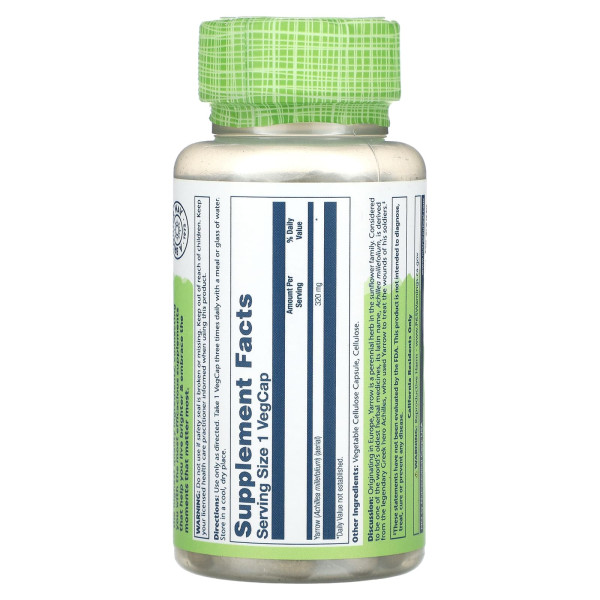 Деревій Solaray, True Herbs 320 мг 100 капсул