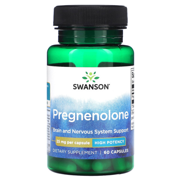 Прегненолон Swanson (Pregnenolone) 25 мг 60 капсул