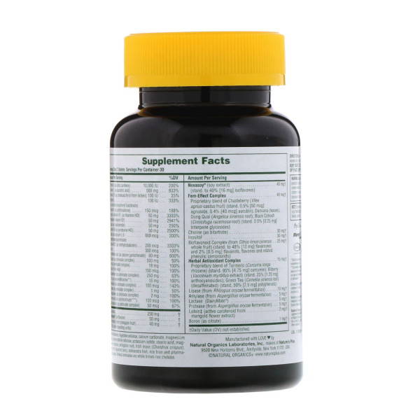 Мультивитамины и минералы для женщин Natures Plus (Multi-Vitamin and Mineral) 60 таблеток