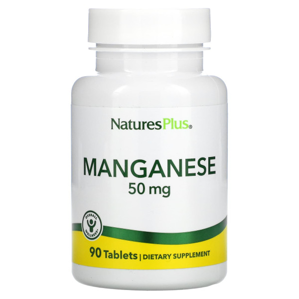 Марганець Natures Plus (Manganese) 50 мг 90 таблеток