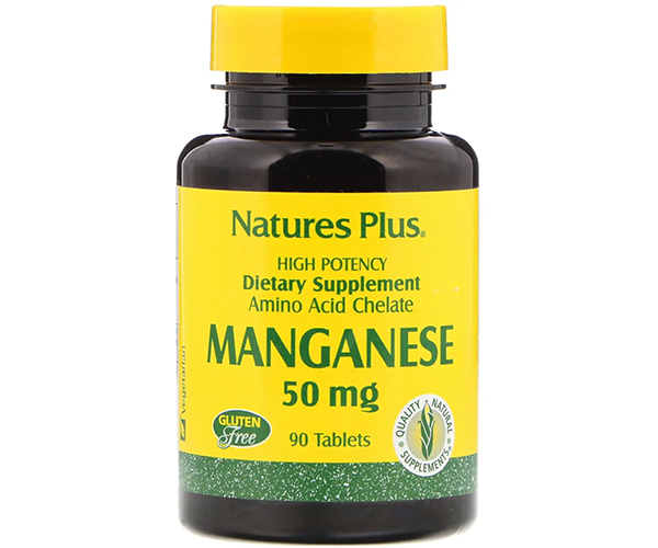 Марганець Natures Plus (Manganese) 50 мг 90 таблеток