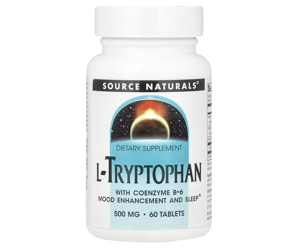 Триптофан коферментний Source Naturals (L-Tryptophan with Coenzyme B-6) 500 мг 60 таблеток