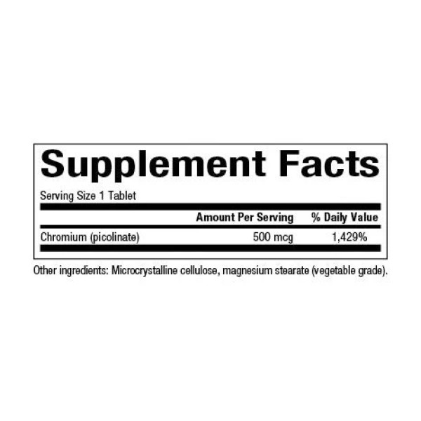 Пиколинат хрома Natural Factors 500 мкг 90 таблеток