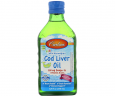 Риб'ячий жир (рідкий) з печінки тріски для дітей Carlson Labs (Cod liver oil) 250 мл зі смаком 