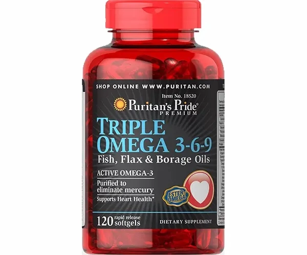 Потрійна Омега 3-6-9 Puritan's Pride (Triple Omega 3-6-9) 120 капсул