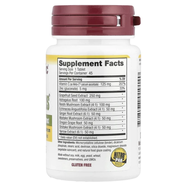 Екстракт кісточок грейпфрута з вітаміном С та цинком NutriBiotic (DefensePlus) 