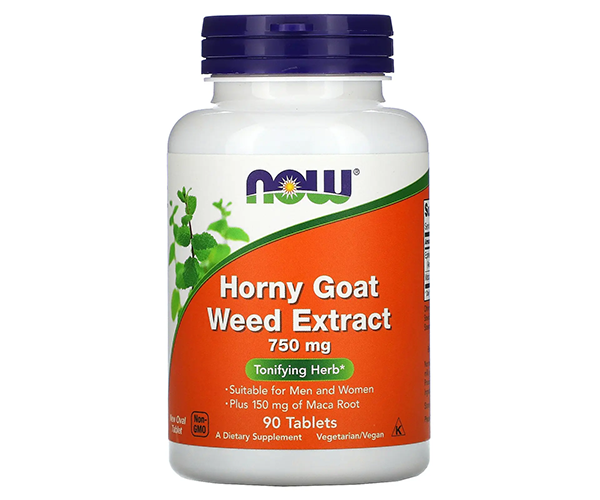 Горянка с макой NOW Foods (Horny Goat Weed) экстракт 750 мг 90 таблеток