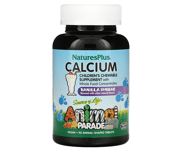 Жевательный кальций для детей Natures Plus (Chewable Calcium for Kids) 125 мг 90 таблеток