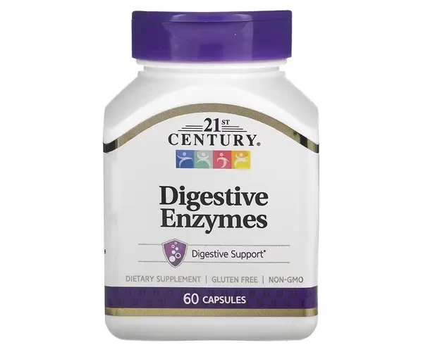 Пищеварительные ферменты 21st Century (Digestive Enzymes) 60 капсул