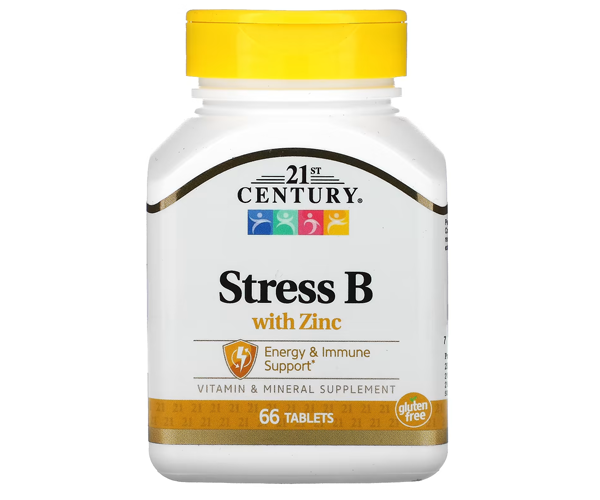 Стрес B + Цинк 21st Century  (STRESS B with Zinc) 66 таблеток