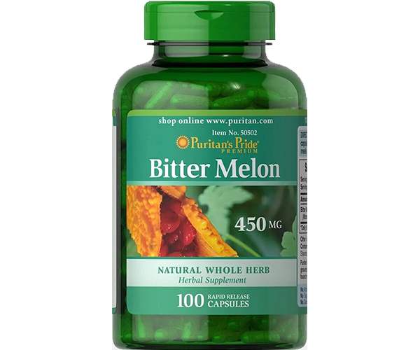 Горькая дыня от диабета Puritan's Pride (Bitter Melon) 450 мг 100 капсул