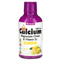 Рідкий кальцій цитрат магнію+вітамін D3 Bluebonnet Nutrition (Liquid Calcium Magnesium Citrate Plus Vitamin D3) 472 мл зі смаком лимона