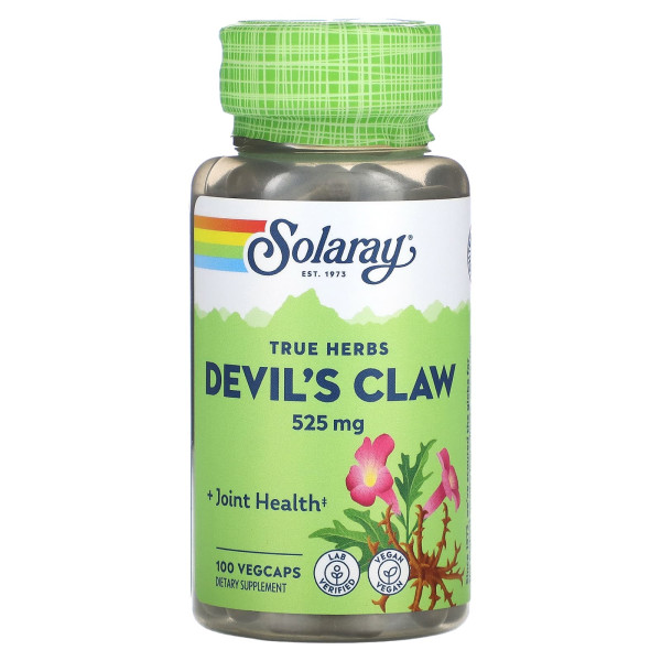 Коготь дьявола Solaray (Devil's Claw) 525 мг 100 капсул