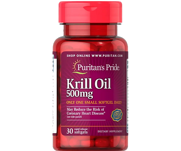 Омега 3 крилевый жир  Puritan's Pride (Krill Oil) 500 мг 30 капсул