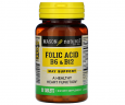 Фолиевая кислота В-6 и В-12 Mason Natural (Folic Acid B6 and B12) 90 таблеток